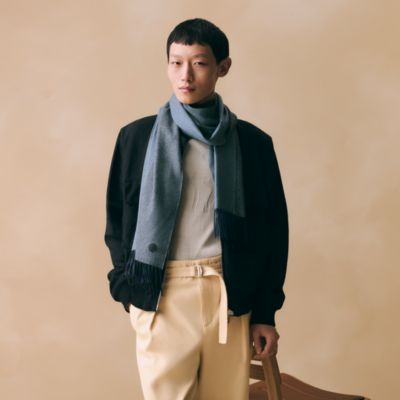 ブルー - メンズ シルクマフラー＆カシミヤストール | Hermès